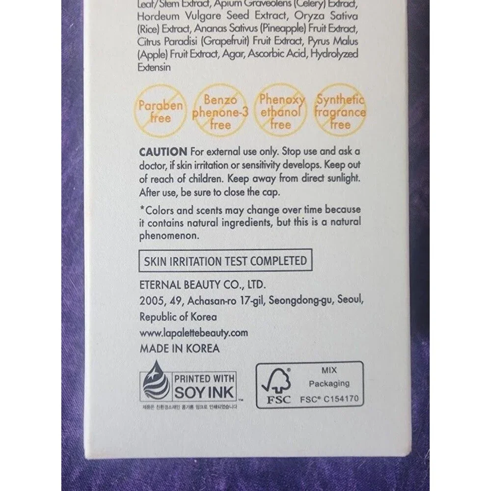 Lapalette Beauty Vita Yellow Fresh Cleanser Skin Care Daily Face Wash Sealed NIB